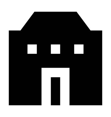 Müze düz vektör simgesi