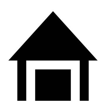 ahır düz vektör simgesi