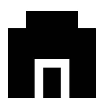 Ofis bloğu düz vektör simgesi