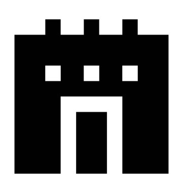 Müze düz vektör simgesi