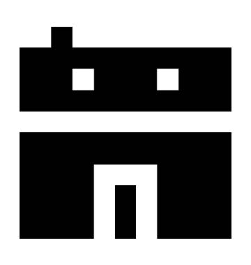 Müze düz vektör simgesi