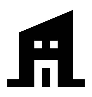 Gökdelen düz vektör simgesi