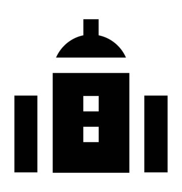 Cami düz vektör simgesi