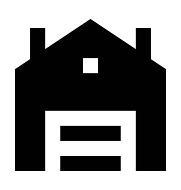 depo düz vektör simgesi