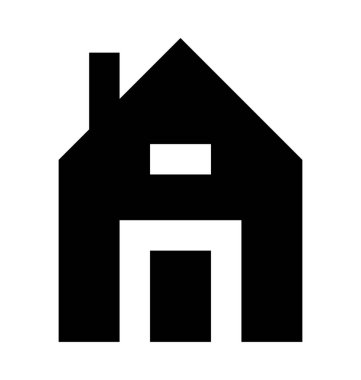 Villa düz vektör simgesi