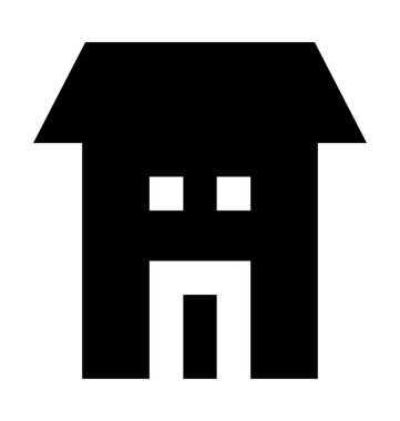 Çiftlik evi düz vektör simgesi 