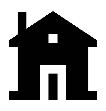 Kulübe düz vektör simgesi