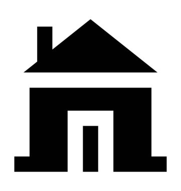 ev düz vektör simgesi