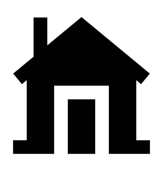 Bungalow Flache Vektorsymbol — Stockvektor