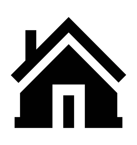 Ländliches Haus Flache Vektorsymbol — Stockvektor