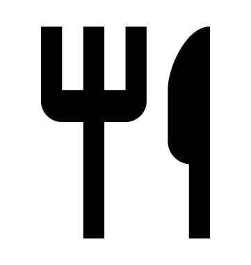 Çatal bıçak Düz Vektör Simgesi