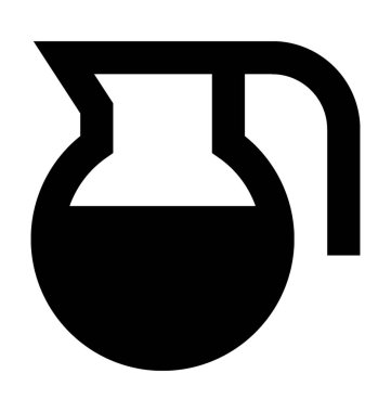 Sürahi düz vektör simgesi