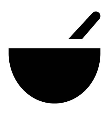 Çorba düz vektör simgesi