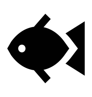 Balık Düz Vektörü Simgesi