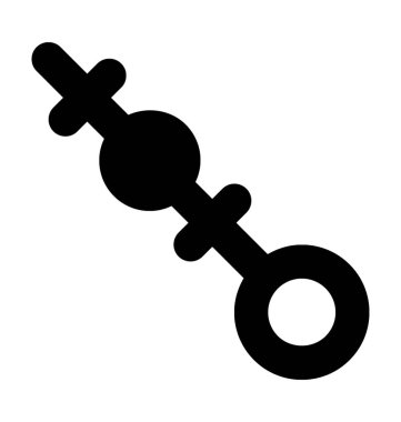 Şiş düz vektör simgesi