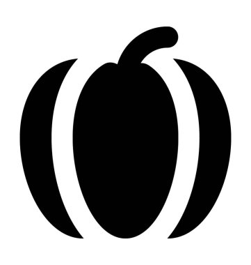 Dolmalık biber düz vektör simgesi