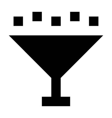 Şarap cam düz vektör simgesi