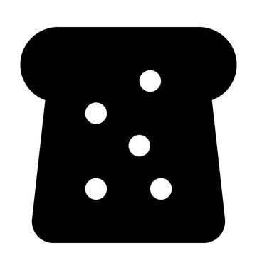 Tost düz vektör simgesi