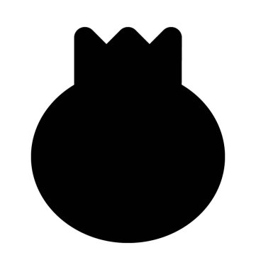 Nar düz vektör simgesi