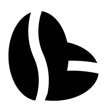 Kahve Fasulyesi Düz Vektör Simgesi