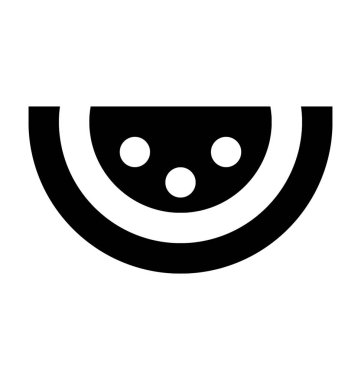 Karpuz dilimi düz vektör simgesi