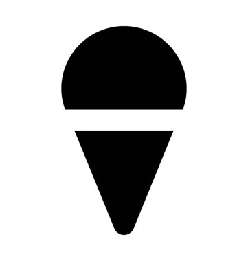 Buz koni düz vektör simgesi