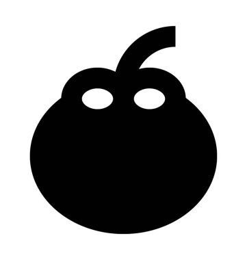 Trabzon hurması düz vektör simgesi