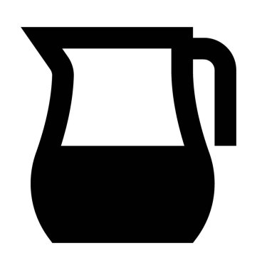 Sürahi düz vektör simgesi