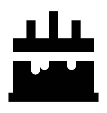 kek düz vektör simgesi