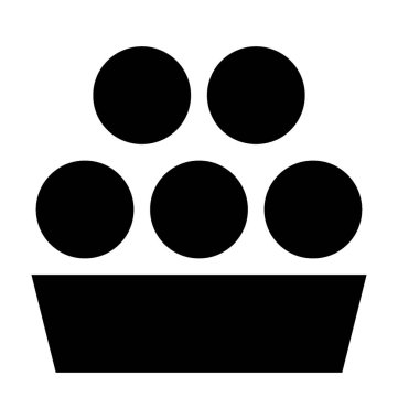 Yumurta kutusu düz vektör simgesi