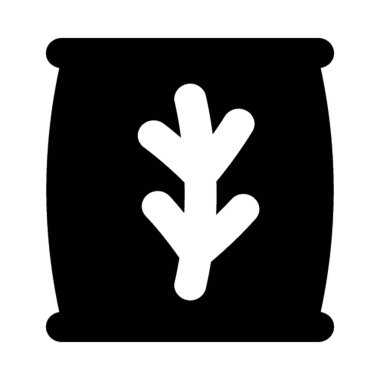 Buğday çuvalı düz vektör simgesi