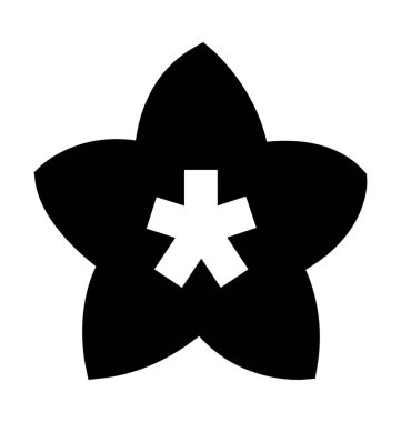 yıldız düz vektör simgesi