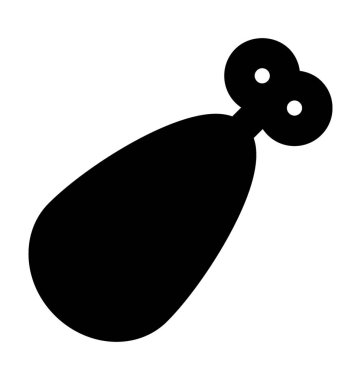 Bacak parça düz vektör simgesi