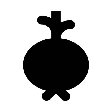 Şalgam düz vektör simgesi