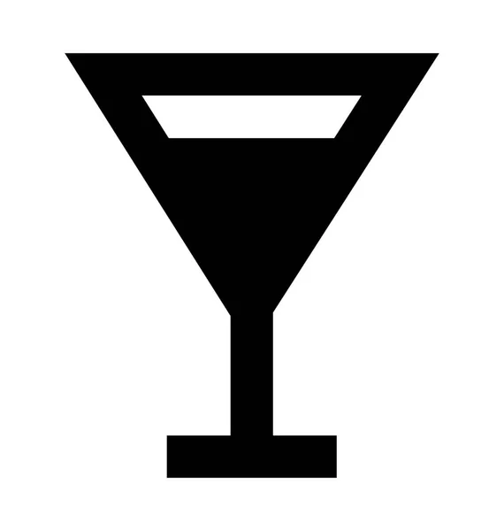 Cocktail Flat Vector Icon — Stock Vector