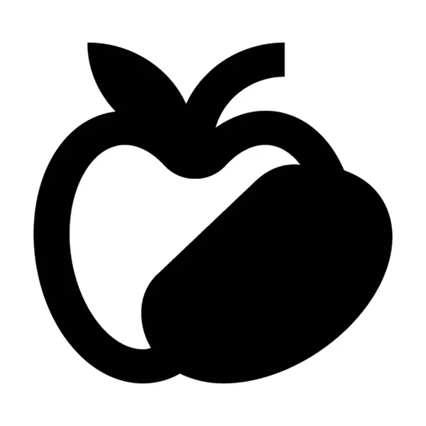 Apfel Flache Vektorsymbol — Stockvektor