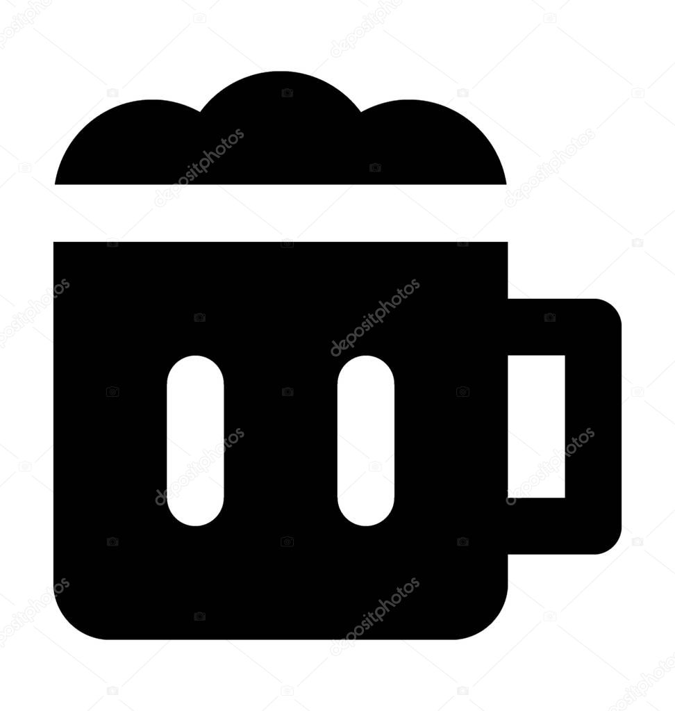 Beer Mug Flat Vector Icon