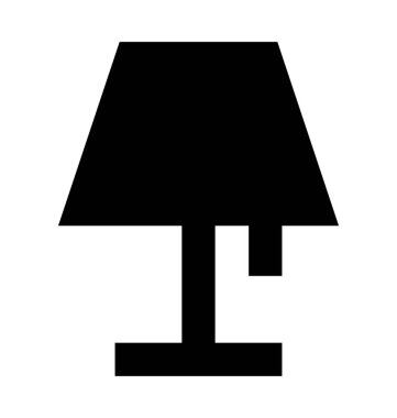 Masa lambası düz vektör simgesi