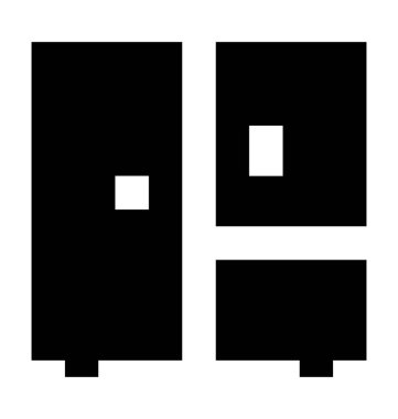 Dolap düz vektör simgesi