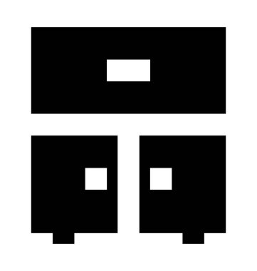 Büro düz vektör simgesi