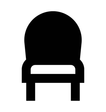 Sandalye Düz Vektör Simgesi