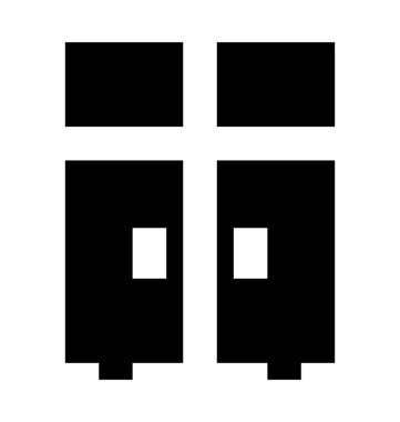 Dolap düz vektör simgesi