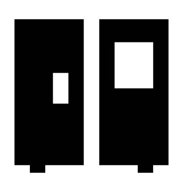 Dolap düz vektör simgesi