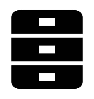 Dosyalama kabinleri düz vektör simgesi