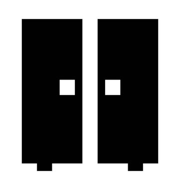 Dolap düz vektör simgesi