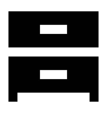 Çekmeceli düz vektör simgesi