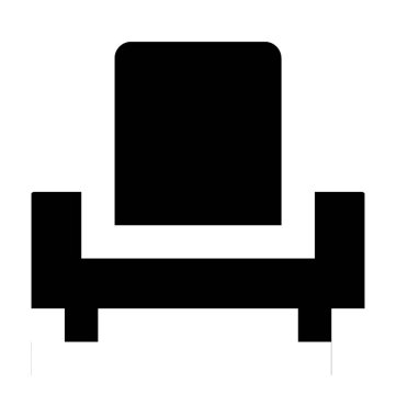 kanepe düz vektör simgesi