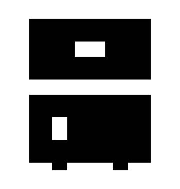 Çekmeceler düz vektör simgesi