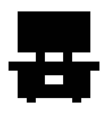 TV standı düz vektör simgesi