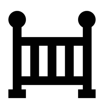 bebek beşiği düz vektör simgesi